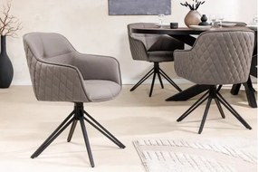 Stolička 45862 Euphoria Taupe kožená - otočná  - Komfort-nábytok