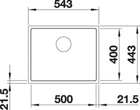 Granitový drez Blanco SUBLINE 500 IF SteelFrame InFino antracit