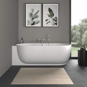 Duravit Luv - Vaňa do ľavého rohu 1850x950 mm s panelom a podstavcom, biela 700431000000000