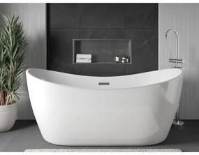 Mexen X-Wall-R, polička na zapustenie na obklad s golierom 75 x 30 cm, oceľová, 1910753010