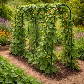 Tunelový oblúk pre popínavé rastliny BestBerg BBCS-1007 / 180 × 120 cm / zelená