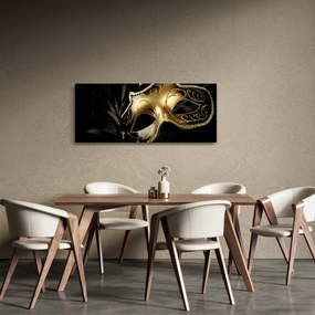 Obraz - Zlatá škraboška (120x50 cm)