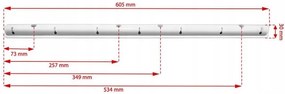 Erga Erga, stropný vešiak na sušenie bielizne 7x130 cm, čierna, ERG-SEP-10SUSSU7PCZ13