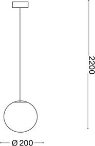 Ideal Lux - Luster na lanku MAPA 1xE27/42W/230V pr. 20 cm biely