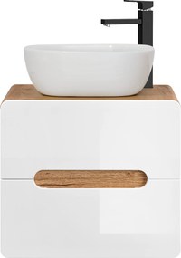 Comad Kúpeľňová skrinka pod umývadlo Aruba White 60 dub craft/biela