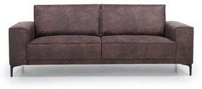 Hnedá pohovka z imitácie kože 224 cm Copenhagen - Scandic