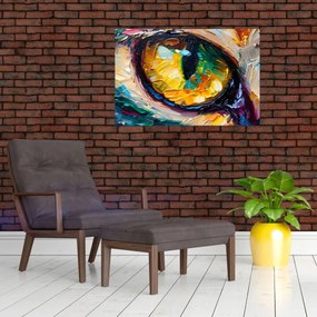 Obraz - Maľba mačacieho oka (90x60 cm)