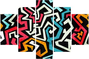 Obraz grafické abstrakcie (150x105 cm)