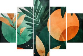 Obraz - Geometrické prírodné motívy (150x105 cm)
