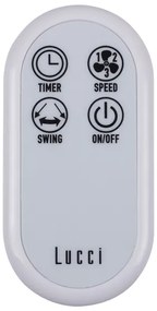 Lucci Air 213128EU - Nástenný ventilátor BREEZE 55W/230V biela + diaľkové ovládanie