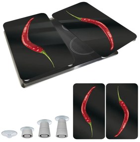 Sada 2 sklenených krytov na sporák Wenko Peperoni