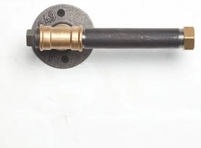 Držiak toaletného papiera BORURAF 8x22 cm čierna/zlatá