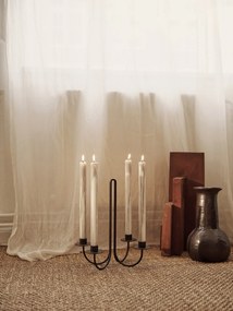 ferm LIVING Kónická sviečka DRYP 30 cm, sada 2 ks, teple šedá