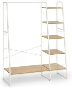 Stojanový vešiak LINEA biela/hnedá