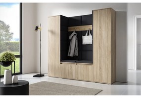 Predsieňová stena AMI 31 Bez zrkadla Dub sonoma Čierna