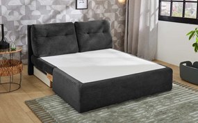 Rozkladacia pohovka Torben, šedá štrukturovaná látka