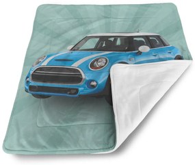 Sablio Deka pre bábätko Mini sedan Zelené pozadie - 90x120 cm