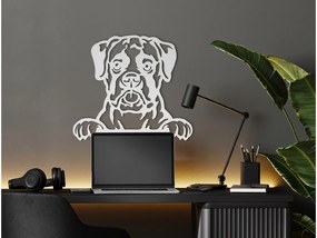 drevko Drevený obraz na stenu Boxer Rozmer obrazu: 39,5 x 44,5 cm, Farba dekorácie: Čierna