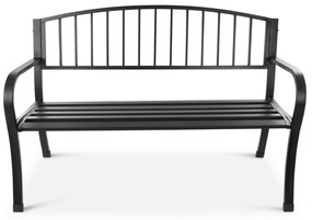 LONGWELL INDUSTRIAL LTD Záhradná lavica s operadlom, kovová konštrukcia