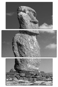 Obraz na plátne - Ahu Akivi moai - obdĺžnik 7921ČC (90x60 cm)