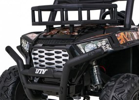 Ramiz Buggy UTV Off-roader pre deti čierna + diaľkové ovládanie + nosič batožiny + pomalý štart + EVA + MP3 LED