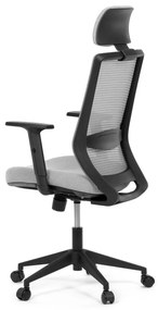 Kancelárska ergonomická stolička SENA — látka, čierna / šedá