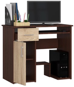 PC stolík Jaloms  (wenge + dub sonoma). Vlastná spoľahlivá doprava až k Vám domov. 1069703
