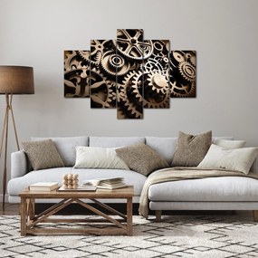 Obraz - Hodinové súčiastky (150x105 cm)