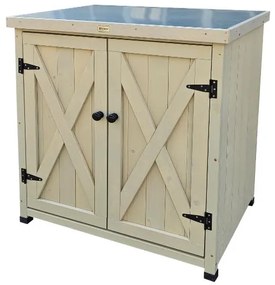 Habau Záhradná skrinka Laura, 80 x 45 x 92 cm, sivá  (100274960)