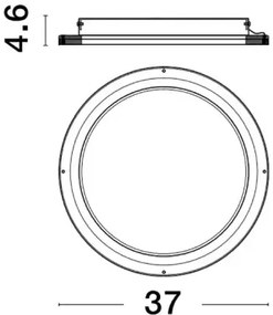 LED stropné svietidlo Oggy 37 biele