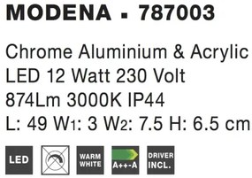 LED nástenné svietidlo Modena 49