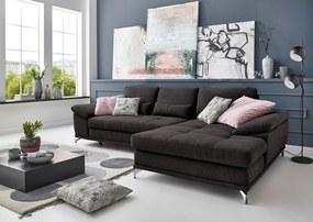 XXXLutz ROHOVÁ SEDAČKA, textil, čierna Sit & More - Sedačky - 000144005507