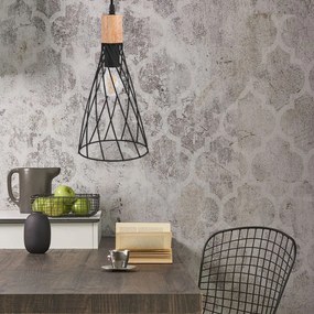 Toolight Toolight, stropné svietidlo 1xE27 APP1268-1CP, čierna-hnedá, OSW-06580