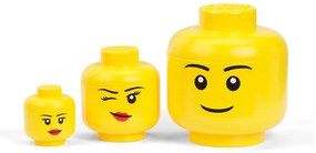 Žltý úložný box v tvare hlavy LEGO® Winky, ⌀ 24,2 cm