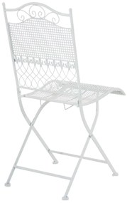 Kovová skladacia stolička Kiran (SET 2 ks) - Biela