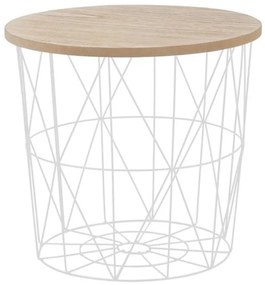 Konferenčný stolík Mariffa prírodné/biela 42