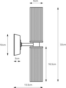 Markslöjd 109236 - Kúpeľňové nástenné svietidlo RIMINI 2xG9/20W/230V IP44 mosadz