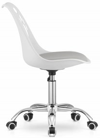 PreHouse Otočná stolička PRINT - biela a šedá