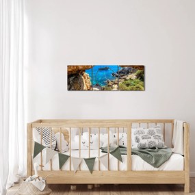 Obraz - Cape Greco (s hodinami) (90x30 cm)
