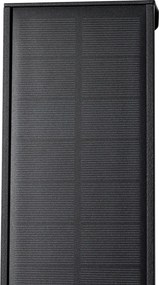 Vonkajšie nástenné svietidlo čierne 30 cm vrátane LED 4-stupňové stmievateľné so solárnym panelom - Serena
