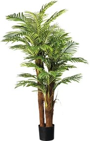 Umelá palma areka s kokosovým kmeňom 160 cm v plastovom kvetináči so zeminou 19x17 cm