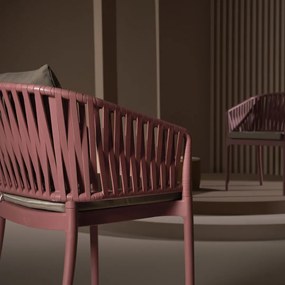 PORTOFINO záhradná stolička s podrúčkami marsala