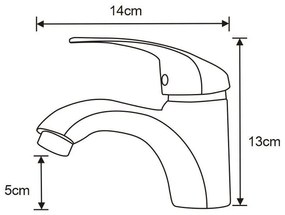 Mexen Fabia, umývadlová batéria, chrómová, 746500-00