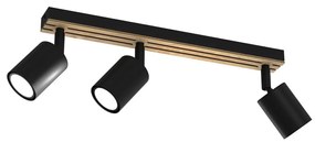 Bodové svietidlo TERRA 3xGU10/8W/230V čierna/dub
