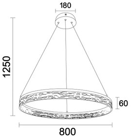 LED stmievateľný luster na lankách ALIANZ LED/60W/230V 3000-6000K + diaľkové ovládanie