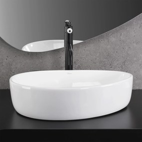 Rea Vanila, umývadlo na dosku 510x400x130 mm, biela lesklá, REA-U8422