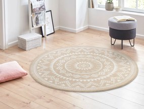Hanse Home Collection koberce Kusový koberec Celebration 105505 Valencia Ivory kruh - 140x140 (priemer) kruh cm