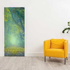 Fototapeta na dvere - Cesta lemovaná stromami (95x205cm)