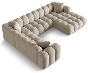 Svetlohnedá ženilková rohová pohovka (ľavý roh/do tvaru "U") Treno – Cosmopolitan Design