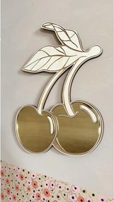 Zrkadlo čerešne do detskej izby – akrylové zrkadlo z dreva 36x30 cm